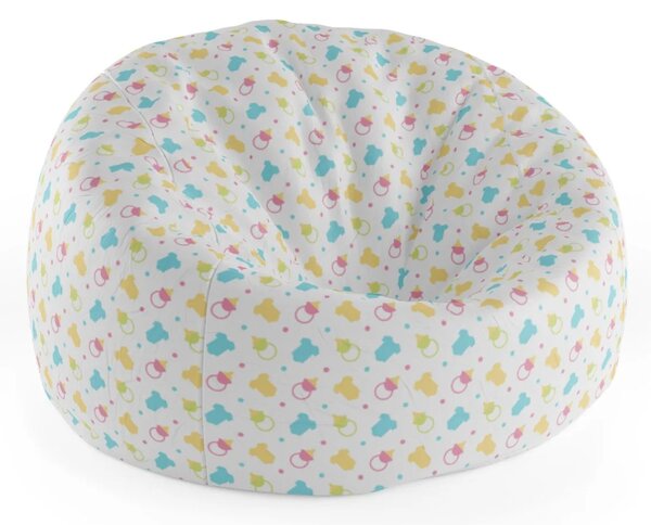 Sablio Sedací vak Cocoon Dudlíky a body - 75 x 45 x 35 cm