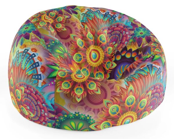 Sablio Sedací vak Cocoon Barevné obrazce - 75 x 45 x 35 cm