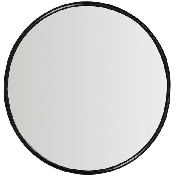 Kave Home Černé závěsné zrcadlo Noral Ø50 cm