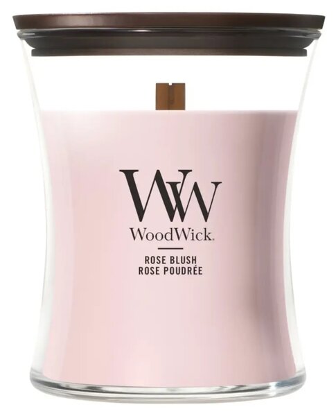 WoodWick Malá vonná svíčka WoodWick, Rose Blush