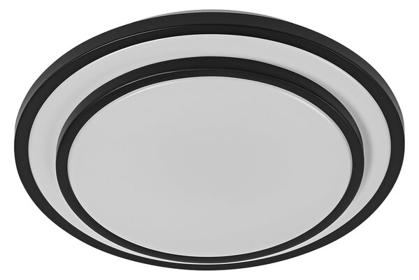 LED stropní svítidlo černé 16 W BERLIN 300 mm, teplá bílá OSRAM