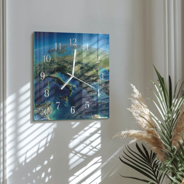 Skleněné hodiny Země zskb-30x30-00084526