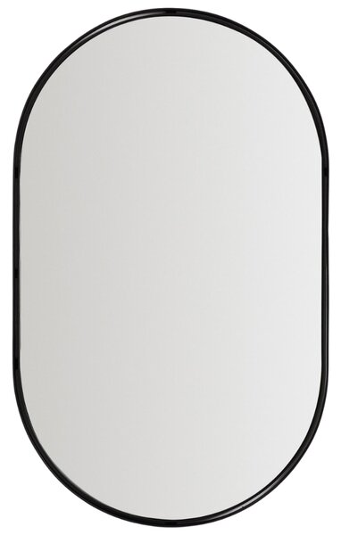 Kave Home Černé závěsné zrcadlo Noral 90 x 50 cm