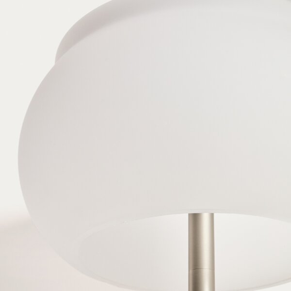 Kave Home Stříbrná kovová stojací LED lampa Leruna 146 cm