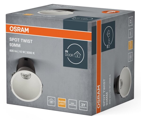 Bílé LED podhledové svítidlo 10 W SPOT 93mm, studená bílá OSRAM