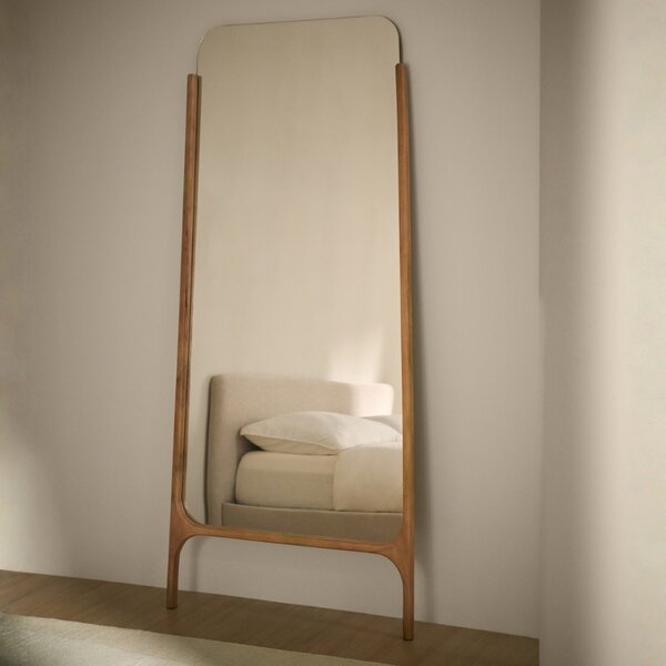 Kave Home Dřevěné stojací zrcadlo Aremi 197 x 99 cm