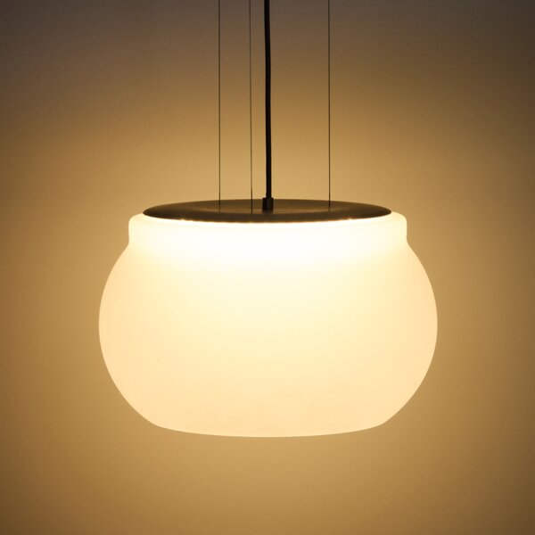 Kave Home Stříbrné kovové závěsné LED světlo Leruna Ø40 cm