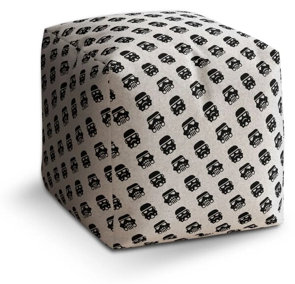 Sablio Taburet Cube Star Wars Stormtrooper Pattern šikmý - 40x40x40 cm