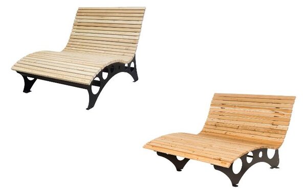 Home Deluxe Dřevěné vlnité lehátko Taiga (100397803)