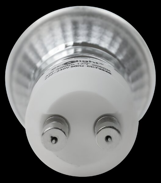 LED žárovka GU11 3W GU10 35mm teplá bílá 3000k sklo ECOLIGHT