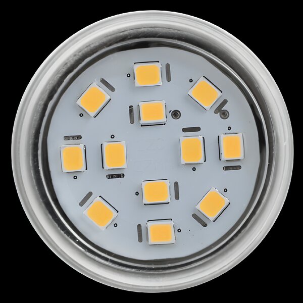 LED žárovka GU11 3W GU10 35mm teplá bílá 3000k sklo ECOLIGHT