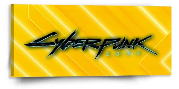 Sablio Obraz Cyberpunk 2077 Žlutý - 110x50 cm
