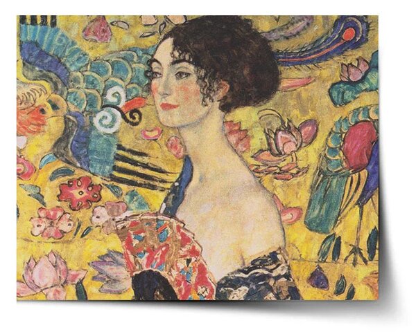 Sablio Plakát Dáma s vějířem - Gustav Klimt - 60x40 cm