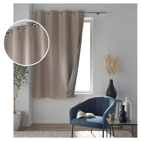 Hnědý zatemňovací závěs 140x180 cm Crepuscule – douceur d'intérieur
