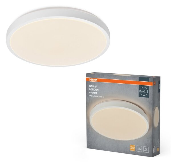 LED stropní svítidlo bílé 36 W LONDON 480 mm, telá bílá OSRAM