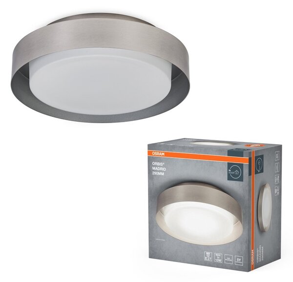 LED stropní svítidlo stříbrné E27 ORBIS MADRID 290 mm OSRAM