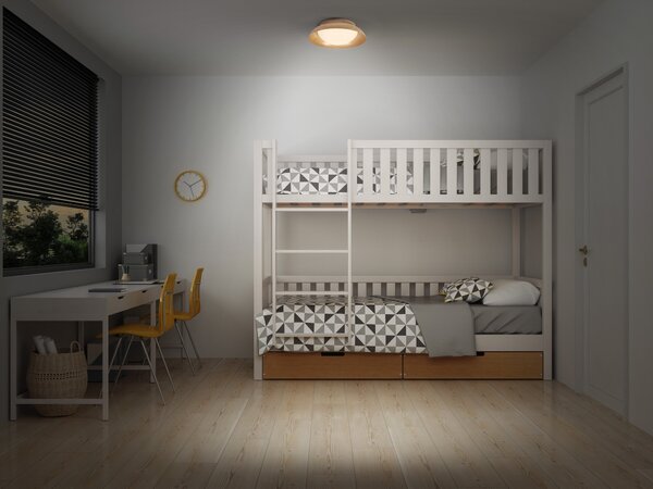 LED stropní svítidlo dřevěné E27 ORBIS MILAN 305mm OSRAM