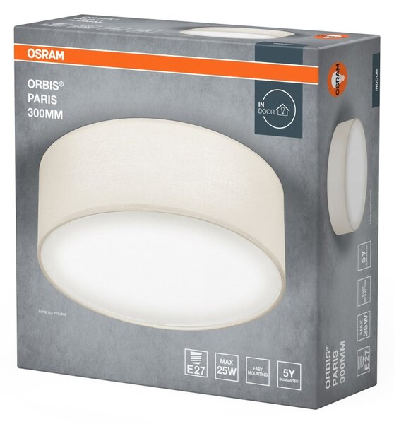 LED stropní svítidlo smetanové E27 ORBIS PARIS 300 mm OSRAM