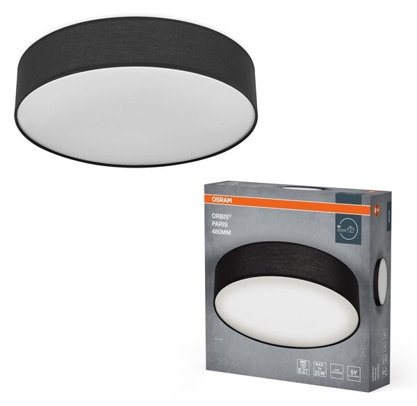 LED stropní svítidlo černé E27 ORBIS PARIS 480 mm OSRAM