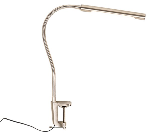 Svorka stolní lampa ocel vč. LED s dotykovým stmívačem - Lionard