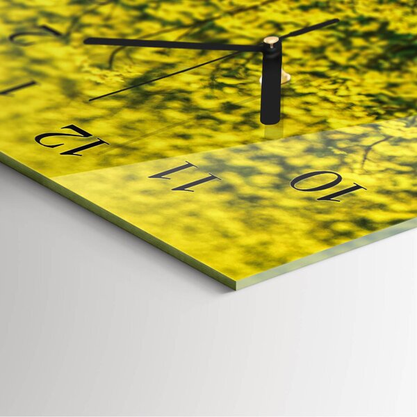 Skleněné hodiny vertikální Pole květin zsppc-30x60-00174937