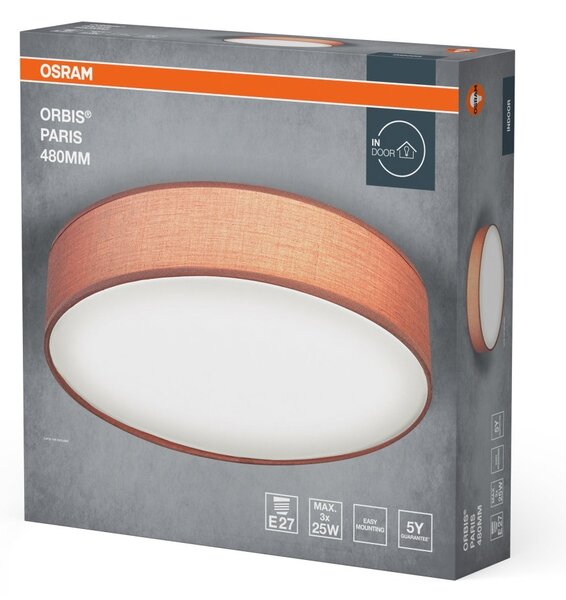 LED stropní svítidlo hnědé E27 ORBIS PARIS 480 mm OSRAM