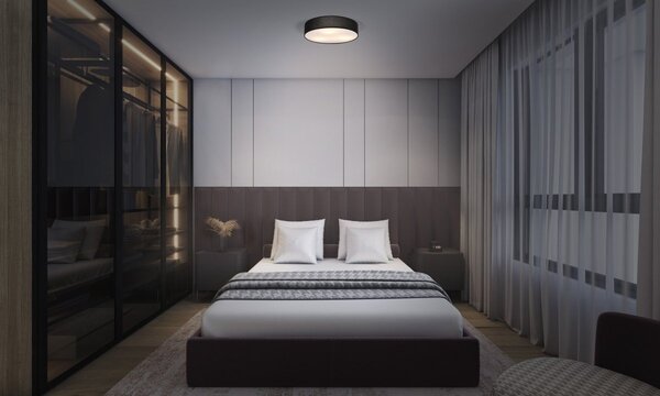 Černé stropní svítidlo E27 ORBIS PARIS 400 mm OSRAM