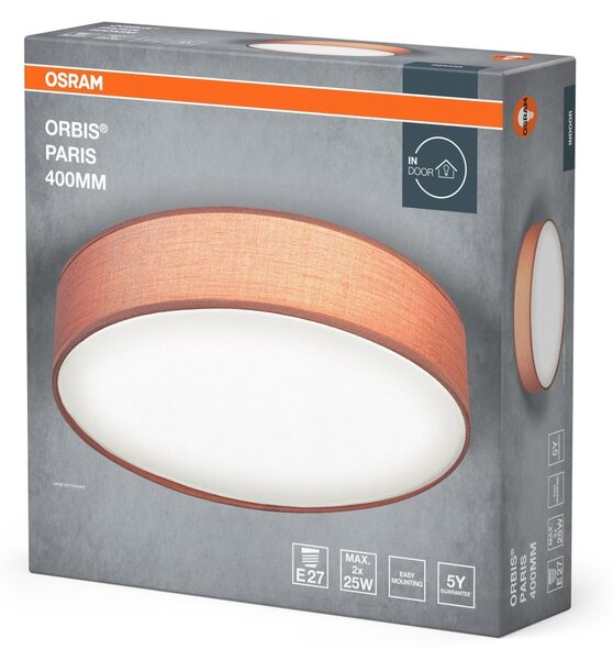 Hnědé stropní svítidlo E27 ORBIS PARIS 400 mm OSRAM