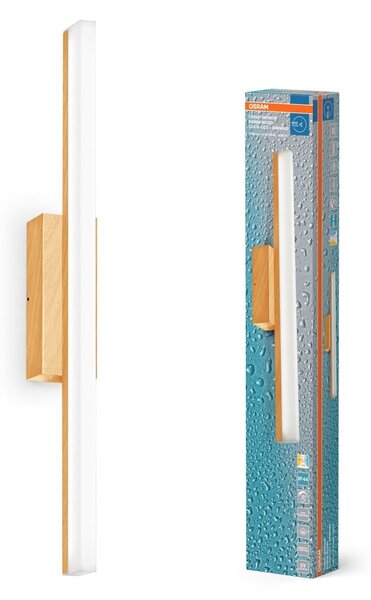 Koupelnové dřevěné nástěnné světlo 600 mm ORBIS, laditelná bílá OSRAM