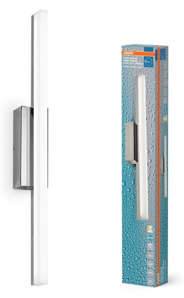 Koupelnové stříbrné nástěnné světlo 600 mm ORBIS, laditelná bílá OSRAM
