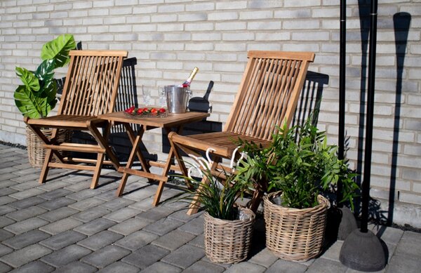 Nordic Living Přírodní dřevěná zahradní židle Kyron