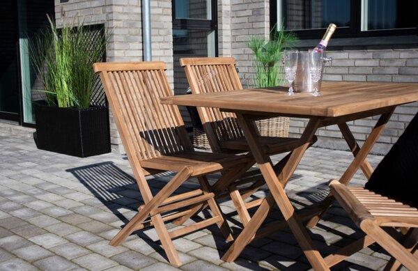 Nordic Living Přírodní dřevěná zahradní židle Kyron