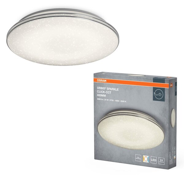 Deignové LED stropní světlo ORBIS SPARKLE 400, teplá bílá OSRAM