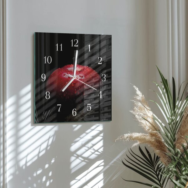 Skleněné hodiny Jablko zskb-30x30-00093404
