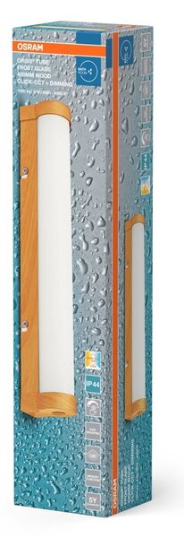 Koupelnové dřevěné nástěnné světlo 400 mm TUBE, laditelná bílá OSRAM