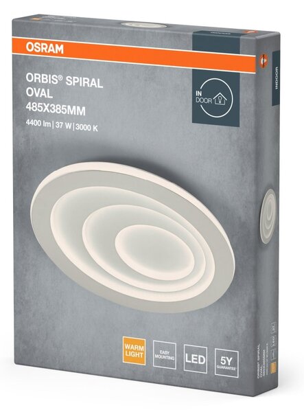 Spirálové LED stropní svítidlo ORBIS 485 x 385, teplá bílá OSRAM