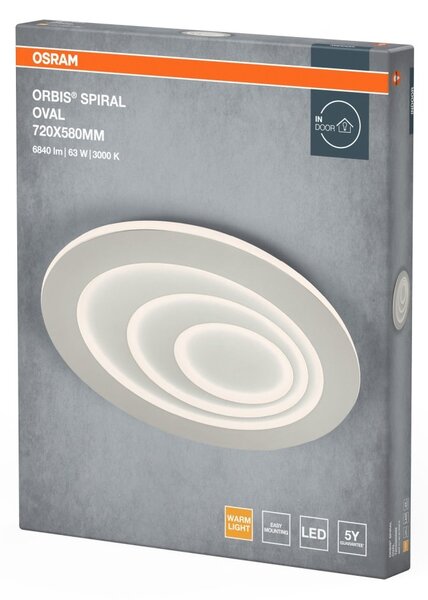 Spirálové LED stropní svítidlo ORBIS 720 x 580, teplá bílá OSRAM