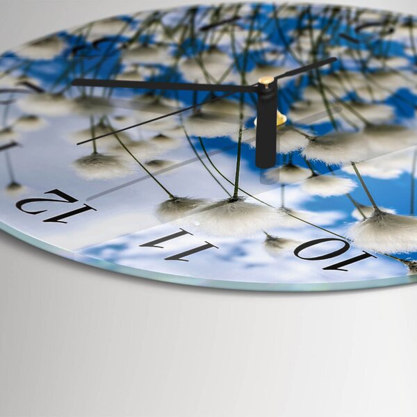 Skleněné nástěnné hodiny Bavlna zsoc-fi30-00176701