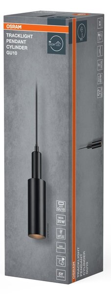 Lustr černýU10 TRACKLIGHT PENDANT CYLINDER OSRAM