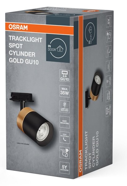 Stropní svítidloU10 černé TRACKLIGHT SPOT CYLINDEROLD OSRAM