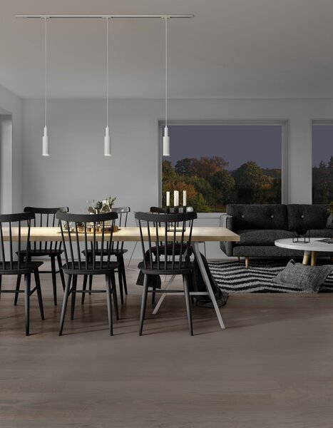 Lustr bílýU10 TRACKLIGHT PENDANT CYLINDER OSRAM