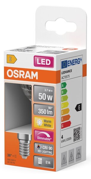 Stmívatelná LED bodovka E14 4,8 W SUPERSTAR, teplá bílá OSRAM