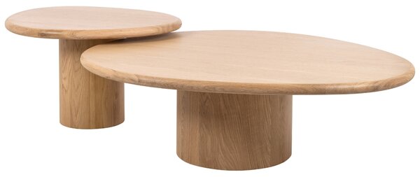 Set dvou dubových konferenčních stolků Richmond Oakley 114x90/70x60 cm