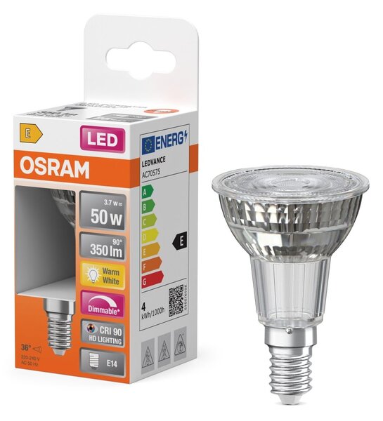 Stmívatelná LED bodovka E14 4,8 W SUPERSTAR, teplá bílá OSRAM