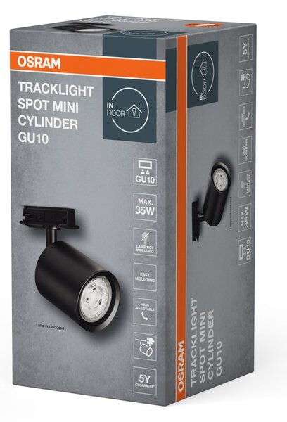 Stropní svítidloU10 černé TRACKLIGHT MINI CYLINDER OSRAM