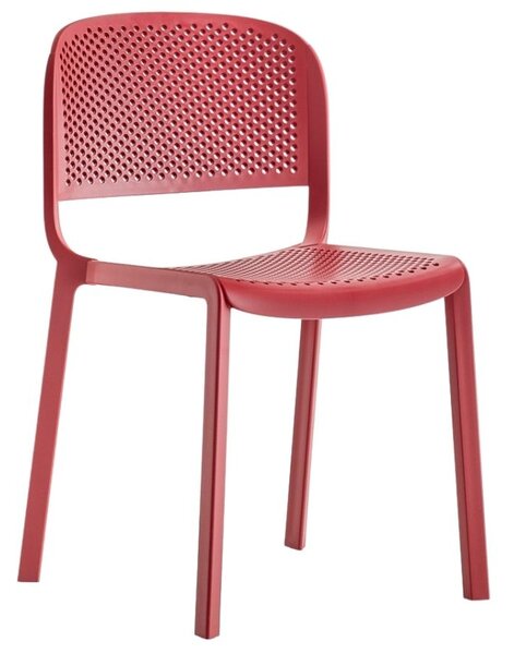 Pedrali Červená plastová zahradní židle Dome 261