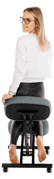 Ergonomické kancelářské křeslo Kilo (světle šedá + černá)
