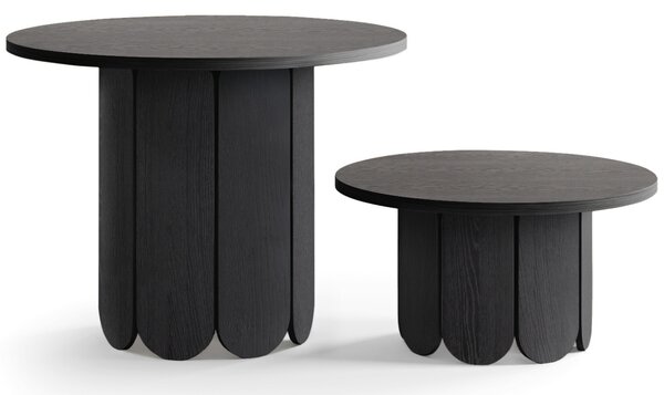 Černý dubový konferenční stolek Woodman Soft 78 cm