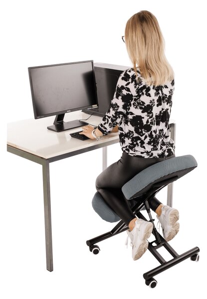 Ergonomické kancelářské křeslo Kilo (světle šedá + černá)