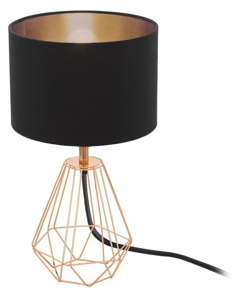 EGLO Stolní lampa CARLTON 2, černá s měděným 95787